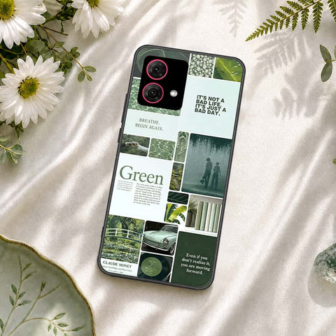 Motorola Moto G84 Cover - ONation Aesthetic Collage Series - HQ Ultra Shine Premium Infinity Glass Soft Silicon Borders Case