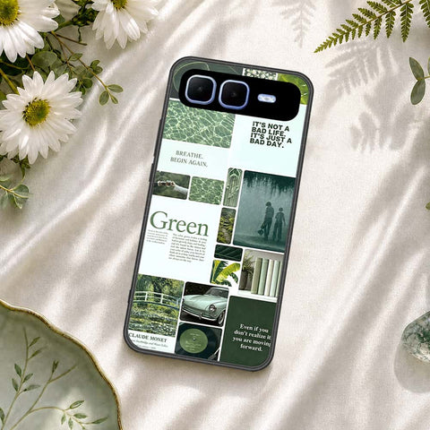 Infinix Smart 10 Plus Cover - ONation Aesthetic Collage Series - HQ Ultra Shine Premium Infinity Glass Soft Silicon Borders Case