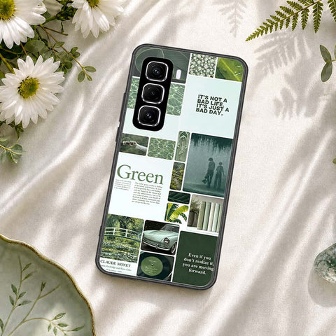 Infinix Hot 50 Pro Plus Cover - ONation Aesthetic Collage Series - HQ Ultra Shine Premium Infinity Glass Soft Silicon Borders Case