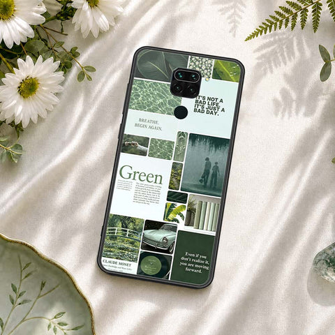 Xiaomi Redmi Note 9 Cover - ONation Aesthetic Collage Series - HQ Ultra Shine Premium Infinity Glass Soft Silicon Borders Case