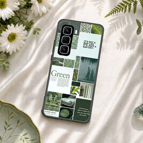 Infinix Hot 60 Pro Cover - ONation Aesthetic Collage Series - HQ Ultra Shine Premium Infinity Glass Soft Silicon Borders Case
