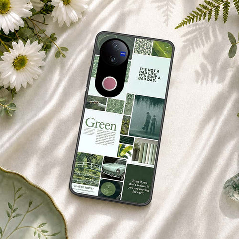 Vivo V50e Cover - ONation Aesthetic Collage Series - HQ Ultra Shine Premium Infinity Glass Soft Silicon Borders Case