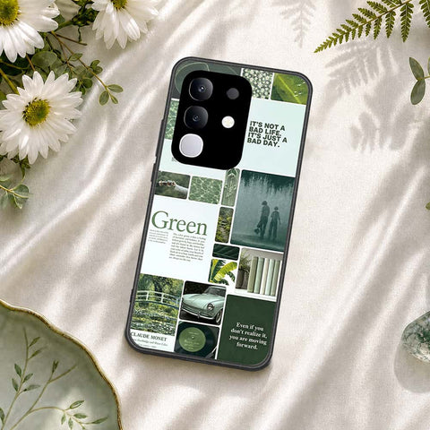 Vivo Y29 4G Cover - ONation Aesthetic Collage Series - HQ Ultra Shine Premium Infinity Glass Soft Silicon Borders Case
