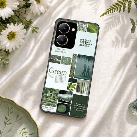 Vivo Y36 4G Cover - ONation Aesthetic Collage Series - HQ Ultra Shine Premium Infinity Glass Soft Silicon Borders Case