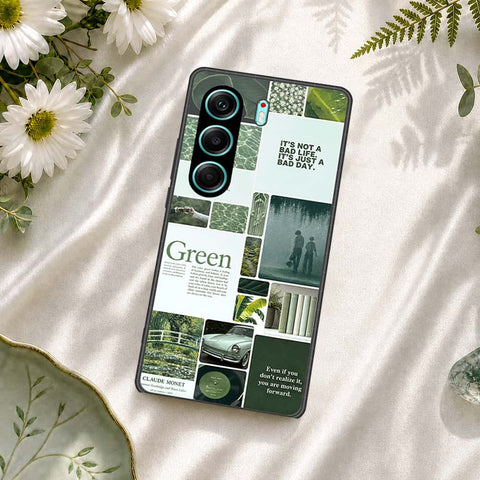 Tecno Camon 40 Pro 5G Cover - ONation Aesthetic Collage Series - HQ Ultra Shine Premium Infinity Glass Soft Silicon Borders Case