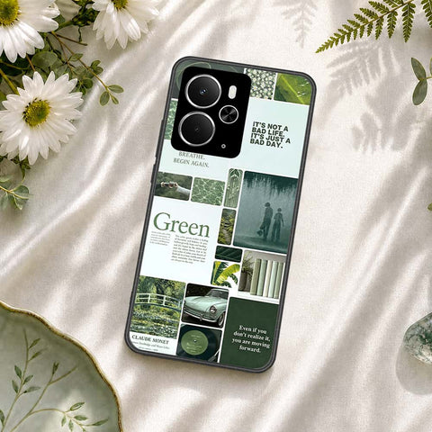 Realme 14 Cover - ONation Aesthetic Collage Series - HQ Ultra Shine Premium Infinity Glass Soft Silicon Borders Case