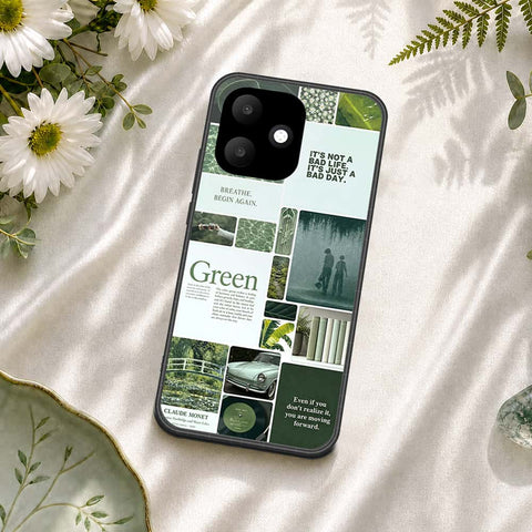 Oppo A6c Cover - ONation Aesthetic Collage Series - HQ Ultra Shine Premium Infinity Glass Soft Silicon Borders Case