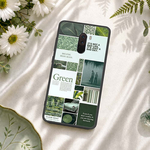 Xiaomi Pocophone F1 Cover - ONation Aesthetic Collage Series - HQ Ultra Shine Premium Infinity Glass Soft Silicon Borders Case