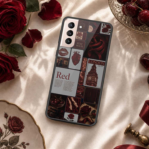 Samsung Galaxy S21 Plus 5G Cover - ONation Aesthetic Collage Series - HQ Ultra Shine Premium Infinity Glass Soft Silicon Borders Case