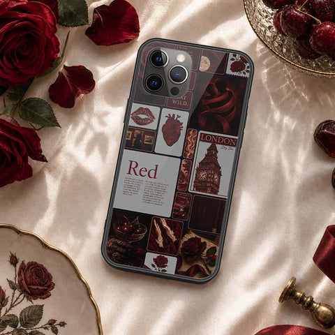 iPhone 12 Pro Max - ONation Aesthetic Collage Series - HQ Ultra Shine Premium Infinity Glass Soft Silicon Borders Case
