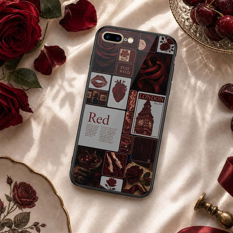 iPhone 8 Plus / 7 Plus - ONation Aesthetic Collage Series - HQ Ultra Shine Premium Infinity Glass Soft Silicon Borders Case