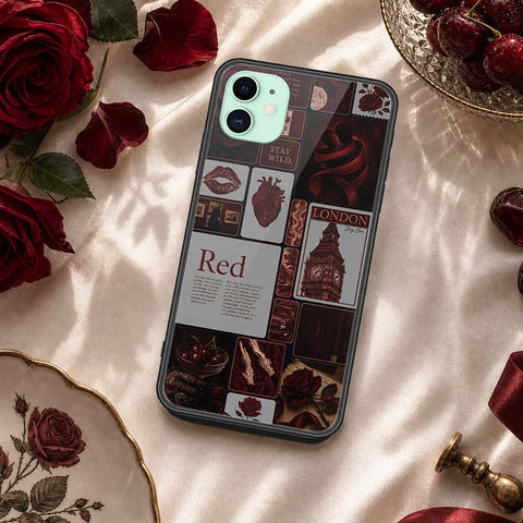 iPhone 11 - ONation Aesthetic Collage Series - HQ Ultra Shine Premium Infinity Glass Soft Silicon Borders Case