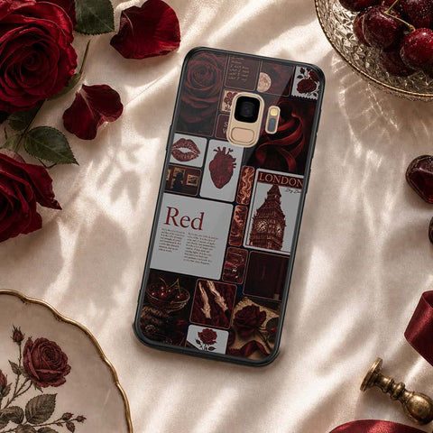 Samsung Galaxy S9 Cover - ONation Aesthetic Collage Series - HQ Ultra Shine Premium Infinity Glass Soft Silicon Borders Case