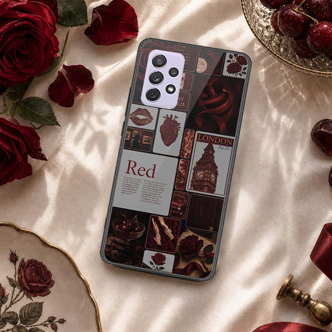 Samsung Galaxy A72 Cover - ONation Aesthetic Collage Series - HQ Ultra Shine Premium Infinity Glass Soft Silicon Borders Case