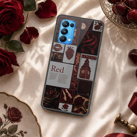 Oppo Reno 5 Pro 5G Cover - ONation Aesthetic Collage Series - HQ Ultra Shine Premium Infinity Glass Soft Silicon Borders Case