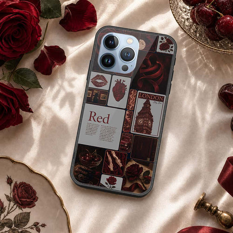 iPhone 13 Pro Cover - ONation Aesthetic Collage Series - HQ Ultra Shine Premium Infinity Glass Soft Silicon Borders Case