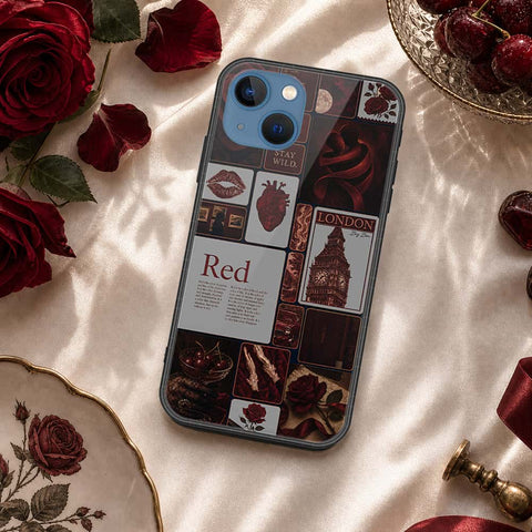 iPhone 13 Cover - ONation Aesthetic Collage Series - HQ Ultra Shine Premium Infinity Glass Soft Silicon Borders Case