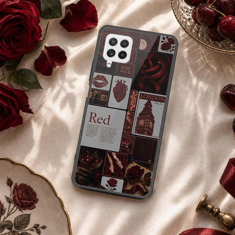 Samsung Galaxy M22 Cover - ONation Aesthetic Collage Series - HQ Ultra Shine Premium Infinity Glass Soft Silicon Borders Case
