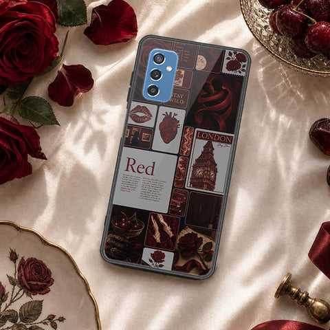 Samsung Galaxy M52 5G Cover - ONation Aesthetic Collage Series - HQ Ultra Shine Premium Infinity Glass Soft Silicon Borders Case
