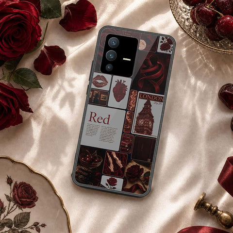 Vivo S12 Cover - ONation Aesthetic Collage Series - HQ Ultra Shine Premium Infinity Glass Soft Silicon Borders Case