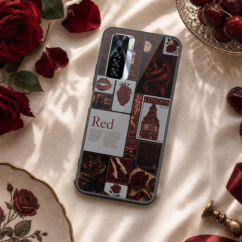 Tecno Camon 17 Pro Cover - ONation Aesthetic Collage Series - HQ Ultra Shine Premium Infinity Glass Soft Silicon Borders Case