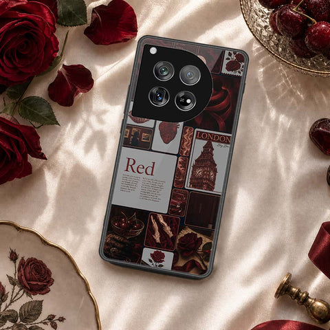 OnePlus 12 Cover - ONation Aesthetic Collage Series - HQ Ultra Shine Premium Infinity Glass Soft Silicon Borders Case