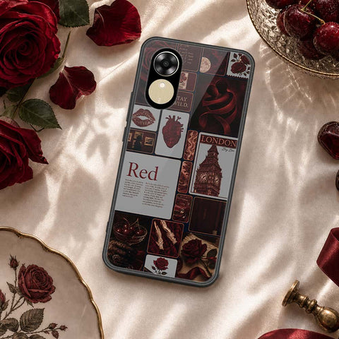 Oppo A17k Cover - ONation Aesthetic Collage Series - HQ Ultra Shine Premium Infinity Glass Soft Silicon Borders Case