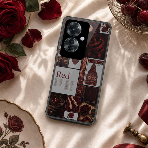 Oppo Reno 11F 5G Cover - ONation Aesthetic Collage Series - HQ Ultra Shine Premium Infinity Glass Soft Silicon Borders Case