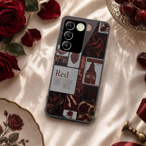 Vivo Y100 4G Cover - ONation Aesthetic Collage Series - HQ Ultra Shine Premium Infinity Glass Soft Silicon Borders Case