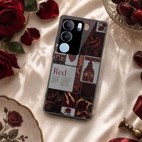 Vivo S17 Cover - ONation Aesthetic Collage Series - HQ Ultra Shine Premium Infinity Glass Soft Silicon Borders Case