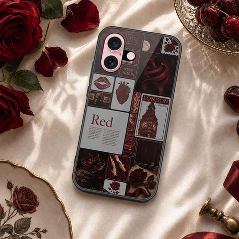 iPhone 16 - ONation Aesthetic Collage Series - HQ Ultra Shine Premium Infinity Glass Soft Silicon Borders Case