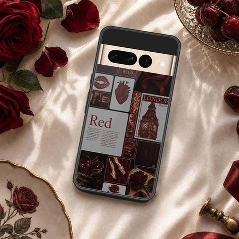 Google Pixel 7 Pro Cover - ONation Aesthetic Collage Series - HQ Ultra Shine Premium Infinity Glass Soft Silicon Borders Case