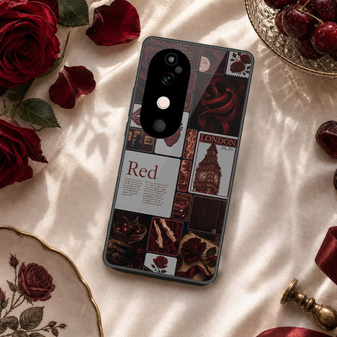 Vivo S19 Cover - ONation Aesthetic Collage Series - HQ Ultra Shine Premium Infinity Glass Soft Silicon Borders Case
