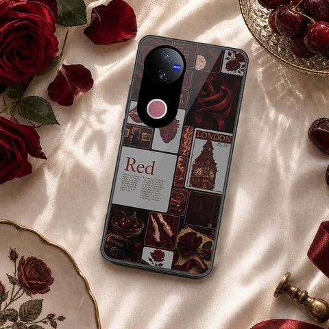 Vivo V50e Cover - ONation Aesthetic Collage Series - HQ Ultra Shine Premium Infinity Glass Soft Silicon Borders Case