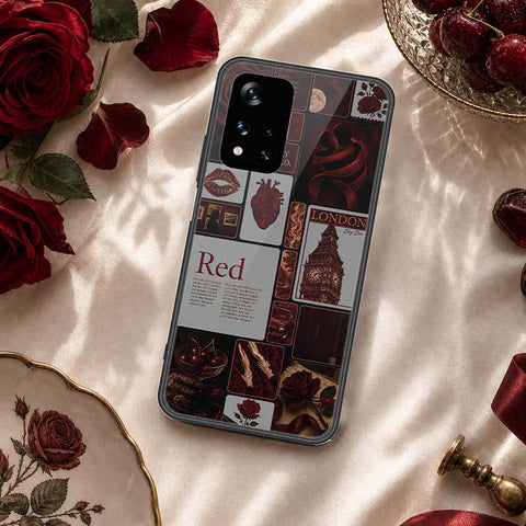 Xiaomi Redmi Note 11 5G Cover - ONation Aesthetic Collage Series - HQ Ultra Shine Premium Infinity Glass Soft Silicon Borders Case