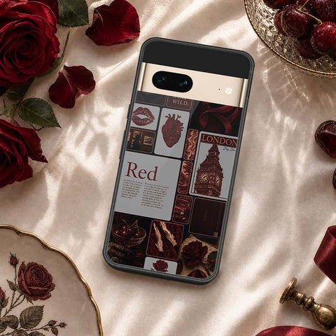 Google Pixel 7 Cover - ONation Aesthetic Collage Series - HQ Ultra Shine Premium Infinity Glass Soft Silicon Borders Case