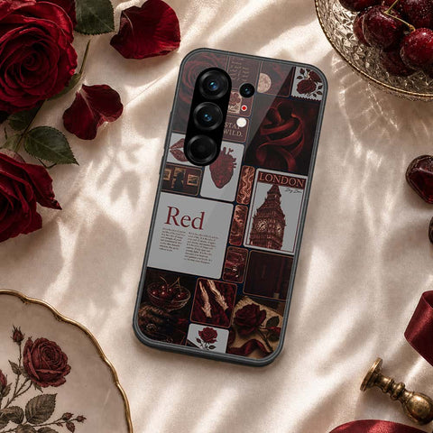 Tecno Camon 50 Pro 4G Cover - ONation Aesthetic Collage Series - HQ Ultra Shine Premium Infinity Glass Soft Silicon Borders Case