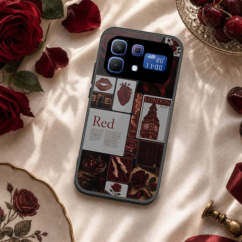 Infinix Note 60 Cover - ONation Aesthetic Collage Series - HQ Ultra Shine Premium Infinity Glass Soft Silicon Borders Case