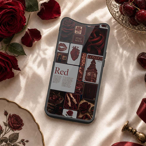 Oppo Find X Cover - ONation Aesthetic Collage Series - HQ Ultra Shine Premium Infinity Glass Soft Silicon Borders Case