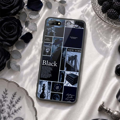 Huawei Y6 Prime 2018 Cover - ONation Aesthetic Collage Series - HQ Ultra Shine Premium Infinity Glass Soft Silicon Borders Case