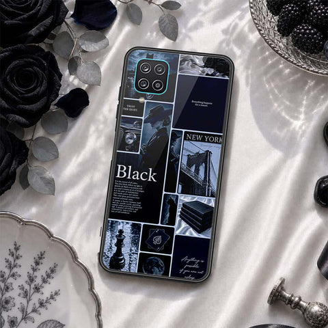 Samsung Galaxy A12 Cover - ONation Aesthetic Collage Series - HQ Ultra Shine Premium Infinity Glass Soft Silicon Borders Case
