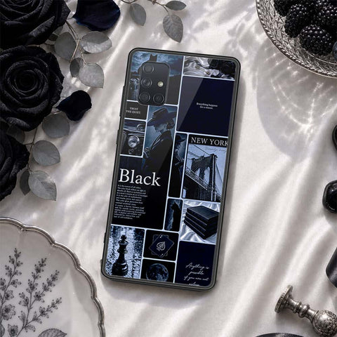Samsung Galaxy A71 Cover - ONation Aesthetic Collage Series - HQ Ultra Shine Premium Infinity Glass Soft Silicon Borders Case