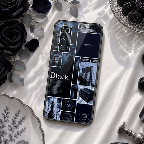 Vivo V20 SE Cover - ONation Aesthetic Collage Series - HQ Ultra Shine Premium Infinity Glass Soft Silicon Borders Case