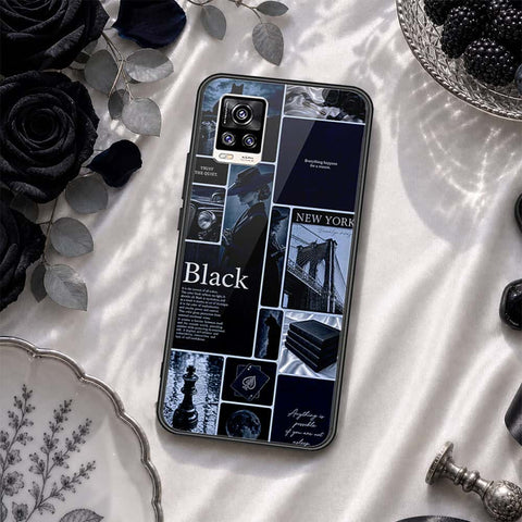 Vivo V20 Cover - ONation Aesthetic Collage Series - HQ Ultra Shine Premium Infinity Glass Soft Silicon Borders Case