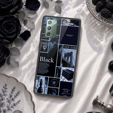 Samsung Galaxy Note 20 Cover - ONation Aesthetic Collage Series - HQ Ultra Shine Premium Infinity Glass Soft Silicon Borders Case