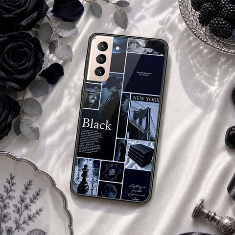Samsung Galaxy S21 Plus 5G Cover - ONation Aesthetic Collage Series - HQ Ultra Shine Premium Infinity Glass Soft Silicon Borders Case