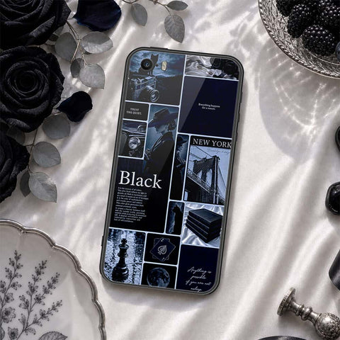 iPhone 5s Cover - ONation Aesthetic Collage Series - HQ Ultra Shine Premium Infinity Glass Soft Silicon Borders Case