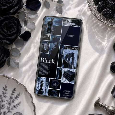 Samsung Galaxy A70s Cover - ONation Aesthetic Collage Series - HQ Ultra Shine Premium Infinity Glass Soft Silicon Borders Case
