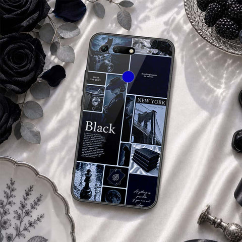 Huawei Honor View 20 Cover - ONation Aesthetic Collage Series - HQ Ultra Shine Premium Infinity Glass Soft Silicon Borders Case