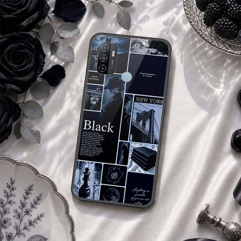 Oppo A53 Cover - ONation Aesthetic Collage Series - HQ Ultra Shine Premium Infinity Glass Soft Silicon Borders Case